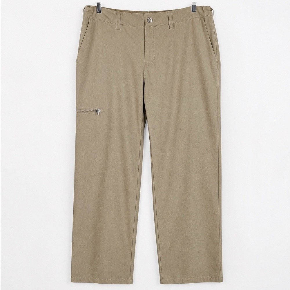 Patagonia Outdoor Pants Women Sz 6 Tan Mid Rise Straight Stretch Trail Quick Dry
